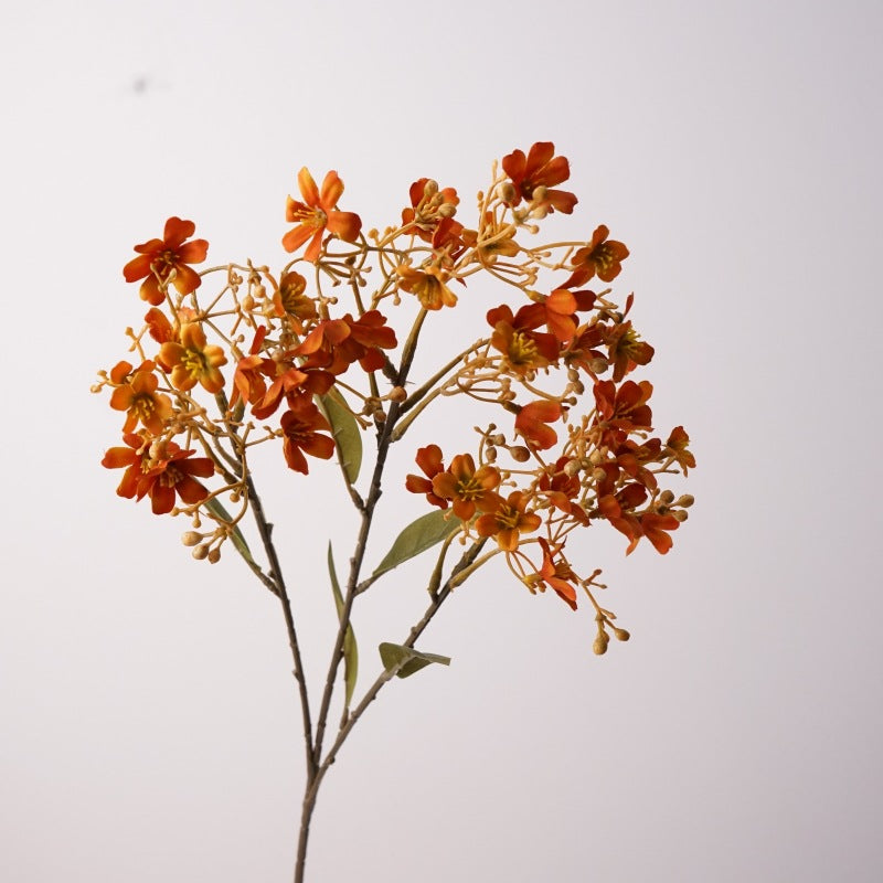 Realistic Daphne Artificial Flower Stem, 24" Long with Delicate Blooms, Perfect for Vase Arrangements, Wedding Decor & Home Styling