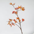 Real-Touch Purple Beautyberry and Maple Leaf Faux Greenery Branch, 37", Lifelike Artificial Plant for Vase, Home Decor, Wedding Arrangements, Bulk Florist Supplies