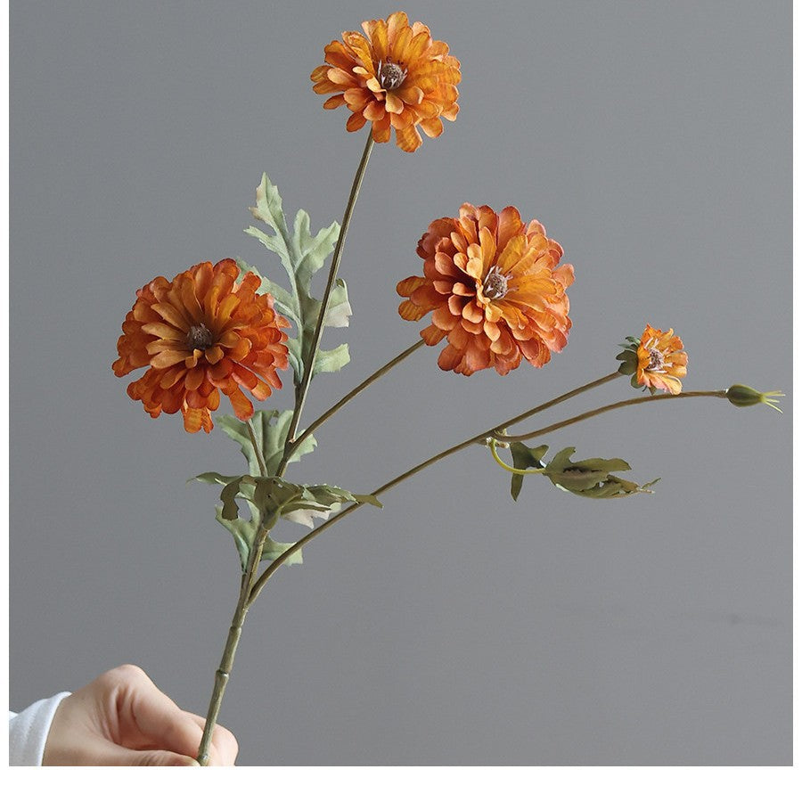 Artificial Daisy Stem, 21" Real-Touch Silk Flower for Vase Arrangements, Home Decor, Weddings & Cottagecore Style