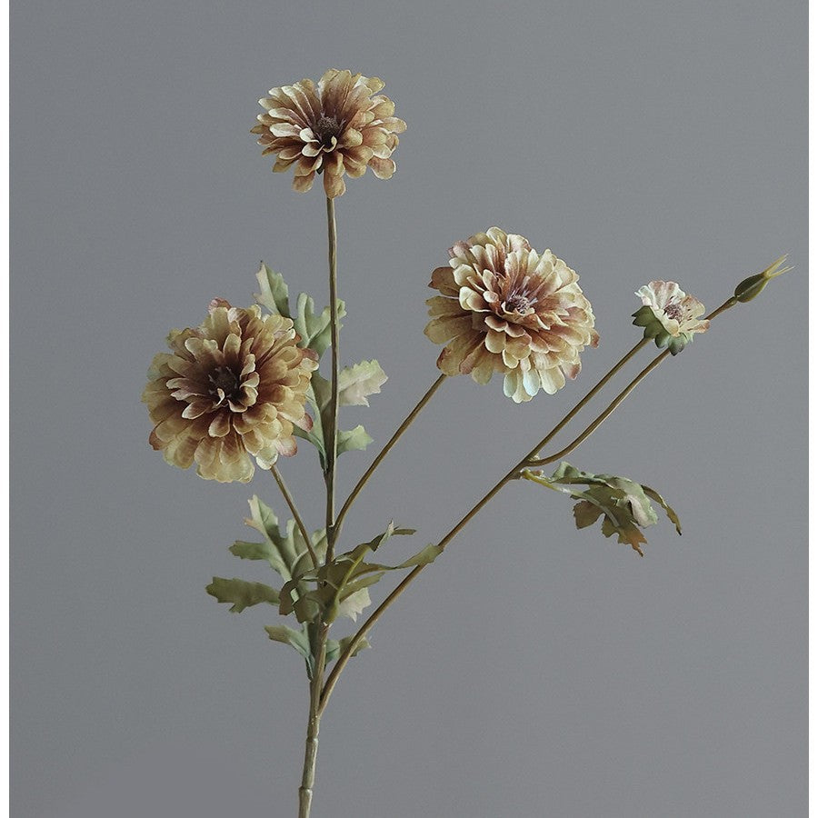 Artificial Daisy Stem, 21" Real-Touch Silk Flower for Vase Arrangements, Home Decor, Weddings & Cottagecore Style