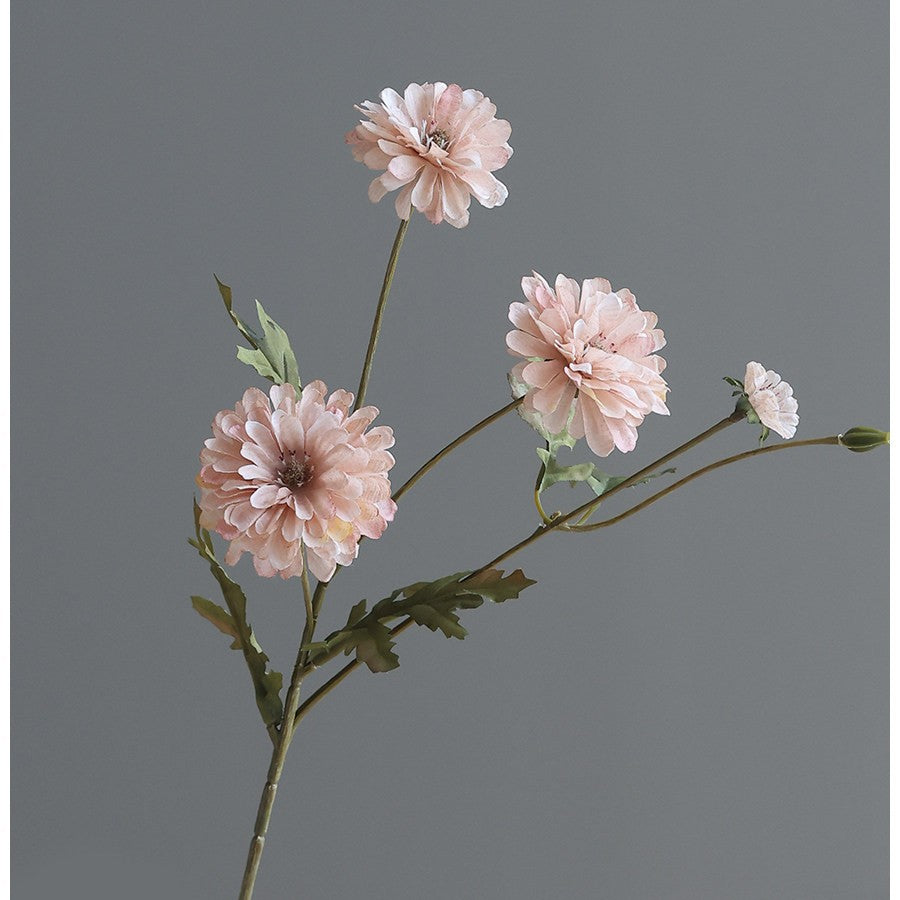 Artificial Daisy Stem, 21" Real-Touch Silk Flower for Vase Arrangements, Home Decor, Weddings & Cottagecore Style