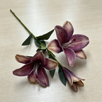 Real-Touch Silk Lily Artificial Flower, 30" Tall, 6.5" Bloom Diameter, Perfect for Home Decor, Weddings, and Event Styling