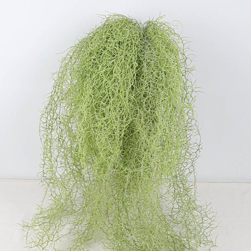 Artificial Spanish Moss (Tillandsia Usneoides) Hanging Plant - 35" Long Realistic Faux Greenery, 2-Pack Bulk Set for Wedding Decor, Florist Arrangements & Boho Home Styling