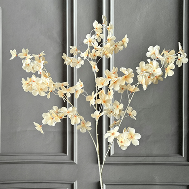 Artificial Apple Blossom Stems, 43" Tall with 2.5" Real-Touch Flower Heads, Pink Faux Floral for Weddings, Home Decor & Bulk Arrangements