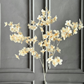 Artificial Apple Blossom Stems, 43" Tall with 2.5" Real-Touch Flower Heads, Pink Faux Floral for Weddings, Home Decor & Bulk Arrangements