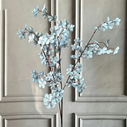 Artificial Apple Blossom Stems, 43" Tall with 2.5" Real-Touch Flower Heads, Pink Faux Floral for Weddings, Home Decor & Bulk Arrangements