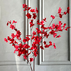 Artificial Apple Blossom Stems, 43" Tall with 2.5" Real-Touch Flower Heads, Pink Faux Floral for Weddings, Home Decor & Bulk Arrangements