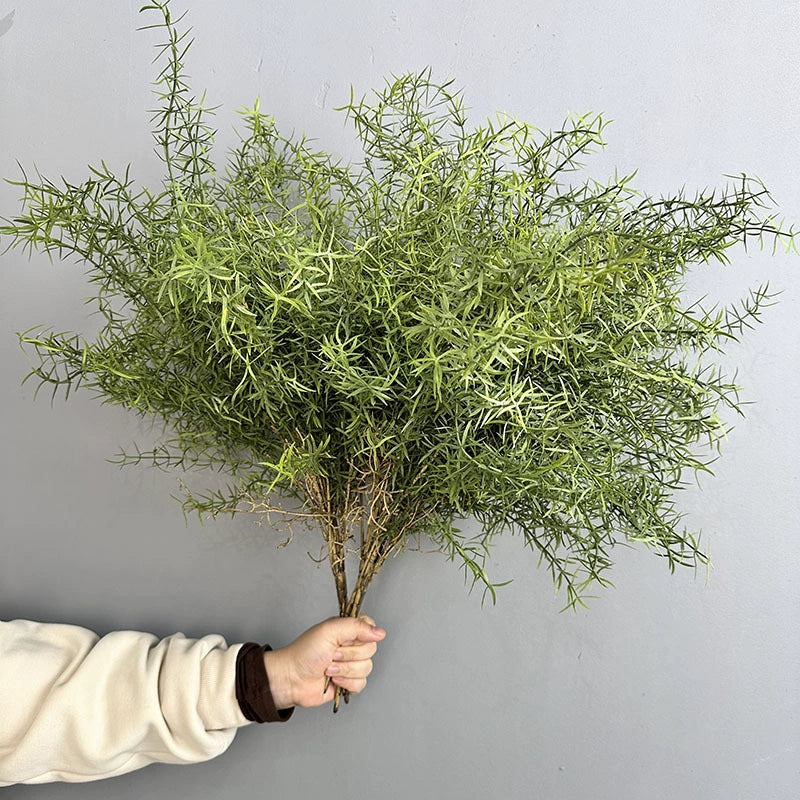 Real-Touch Artificial Snapdragon Asparagus Fern Bouquet, 26", Green & Light Green, Vase Arrangement, Home Decor, Wedding Florals