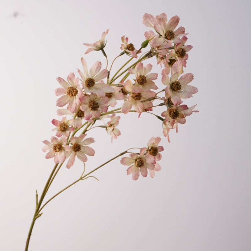 Premium Silk Cosmos Flower Stem, 31" Tall, Realistic Cream Cosmos for Weddings, Home Decor, and Floral Arrangements