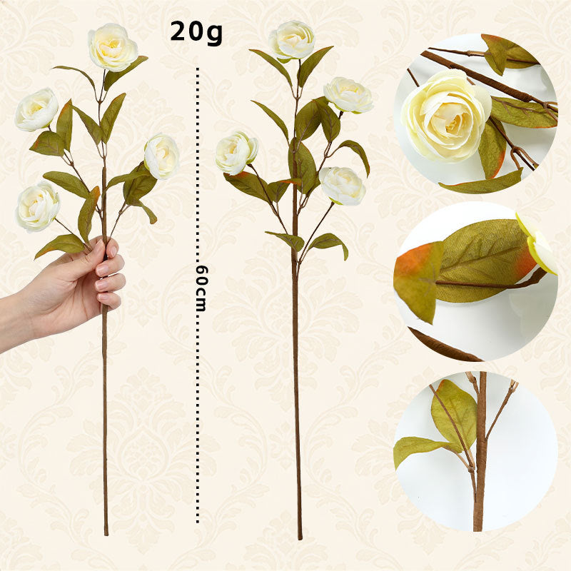 Monet Garden Silk Roses, 24" Artificial Roses for Home Decor, Wedding Arrangements, Vase Fillers, Cottagecore Styling