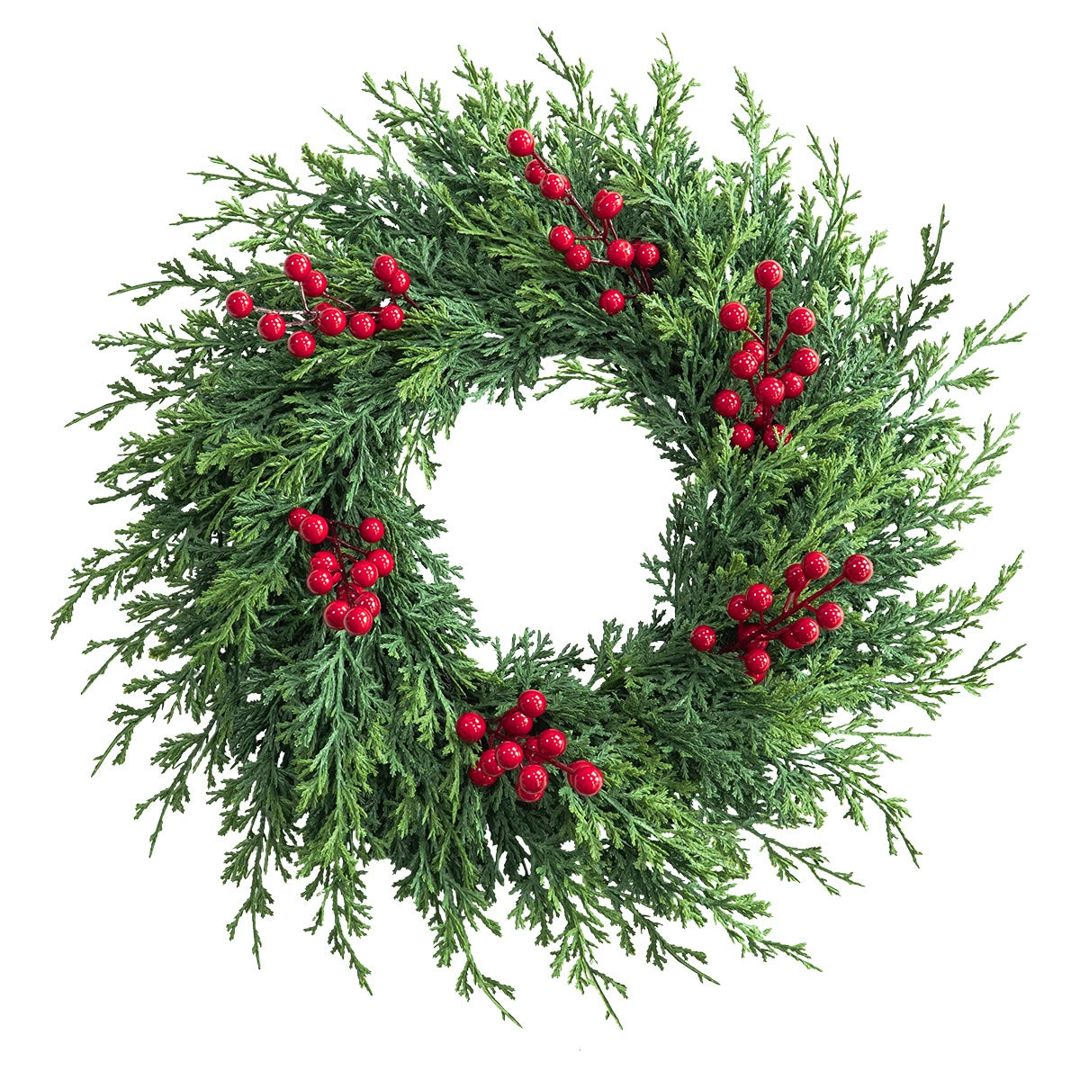 Realistic Christmas Wreath with Pine Cones and Berries, 22" Artificial Holiday Greenery, Indoor Outdoor Decor, Perfect for Home, Events, and Gifting