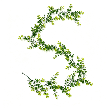 Artificial Poinsettia Garland, 71" Christmas Decoration, Indoor Staircase Hanging Vine with Red Blooms and Eucalyptus Leaves