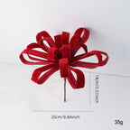 Christmas Red Berry Cloth Floral Pick, 10" Tall, Light Luxury Style, Festive Holiday Decor