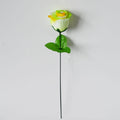 Peacock Roses Artificial Flowers, Single Stem DIY Fake Flowers for Weddings & Holidays, 12-Pack (13" Tall, 2" Bloom Diameter)