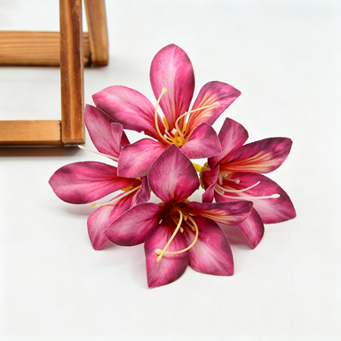 Artificial Silk Bauhinia Flower Clusters, 3 Pack, 4 Blooms Each, Perfect for DIY Crafts, Wedding Decor, and Gift Packaging