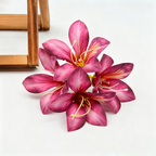 Artificial Silk Bauhinia Flower Clusters, 3 Pack, 4 Blooms Each, Perfect for DIY Crafts, Wedding Decor, and Gift Packaging