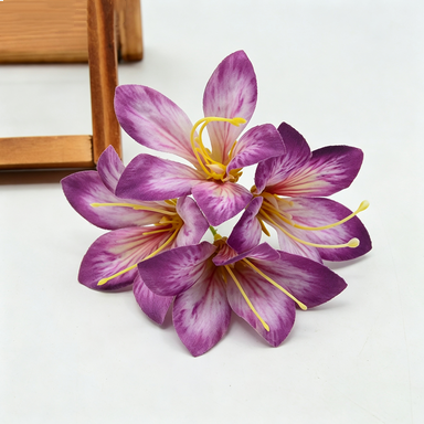 Artificial Silk Bauhinia Flower Clusters, 3 Pack, 4 Blooms Each, Perfect for DIY Crafts, Wedding Decor, and Gift Packaging