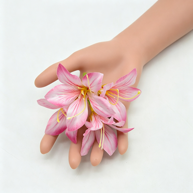 Artificial Silk Bauhinia Flower Clusters, 3 Pack, 4 Blooms Each, Perfect for DIY Crafts, Wedding Decor, and Gift Packaging