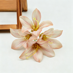 Artificial Silk Bauhinia Flower Clusters, 3 Pack, 4 Blooms Each, Perfect for DIY Crafts, Wedding Decor, and Gift Packaging