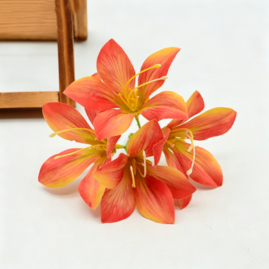 Artificial Silk Bauhinia Flower Clusters, 3 Pack, 4 Blooms Each, Perfect for DIY Crafts, Wedding Decor, and Gift Packaging