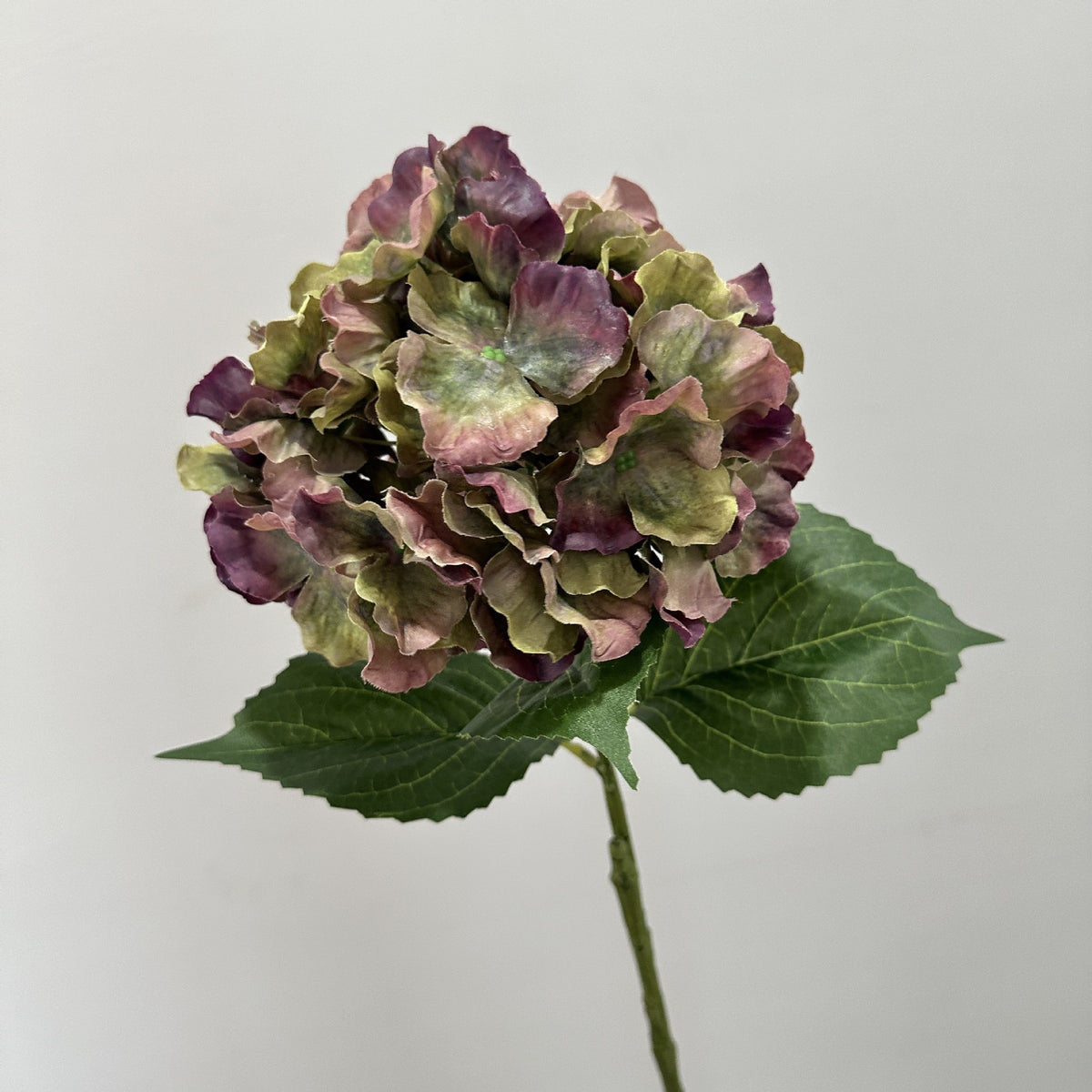 Vintage Autumn Wave Hydrangea Bush, 22" Tall, Realistic Artificial Flower for Home Decor, Hotel Styling