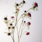 Artificial Cosmos Bush, Silk Scabiosa Floral Arrangement, Rustic Style, 46" Tall, Perfect for Weddings & Home Decor