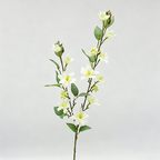 Artificial Jasmine Stems, Modern Bush with 11 Blooms, 28" Tall, Perfect for Weddings & Home Decor