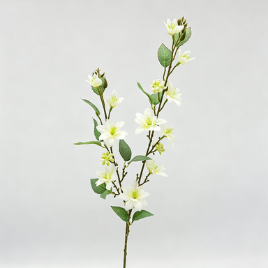 Artificial Jasmine Stems, Modern Bush with 11 Blooms, 28" Tall, Perfect for Weddings & Home Decor