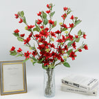 Artificial Jasmine Stems, Modern Bush with 11 Blooms, 28" Tall, Perfect for Weddings & Home Decor