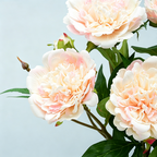 Artificial Peony Stem, Realistic Peony Bush with 2 Blooms, 26" Tall, Home Decor, Table Centerpiece, Photography Prop