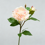 Artificial Peony Stem, Realistic Peony Bush with 2 Blooms, 26" Tall, Home Decor, Table Centerpiece, Photography Prop