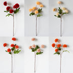 Artificial Chrysanthemum Bush, 20" Tall, Silk Flowers, 5 Blooms, Perfect for Weddings & Home Decor