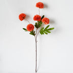Artificial Chrysanthemum Bush, 20" Tall, Silk Flowers, 5 Blooms, Perfect for Weddings & Home Decor