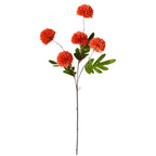 Artificial Chrysanthemum Bush, 20" Tall, Silk Flowers, 5 Blooms, Perfect for Weddings & Home Decor