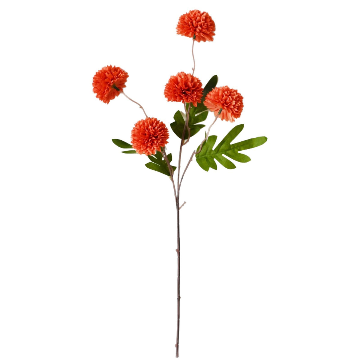 Artificial Chrysanthemum Bush, 20" Tall, Silk Flowers, 5 Blooms, Perfect for Weddings & Home Decor