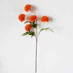 Artificial Chrysanthemum Bush, 20" Tall, Silk Flowers, 5 Blooms, Perfect for Weddings & Home Decor