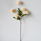 Artificial Chrysanthemum Bush, 20" Tall, Silk Flowers, 5 Blooms, Perfect for Weddings & Home Decor