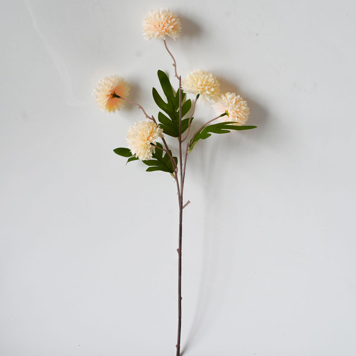 Artificial Chrysanthemum Bush, 20" Tall, Silk Flowers, 5 Blooms, Perfect for Weddings & Home Decor