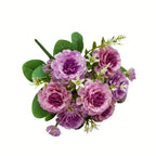 Artificial Peony Bouquet, 13" Tall, 7 Blooms, Wedding & Home Decor, Indoor Arrangement
