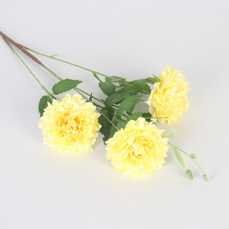 Moroccan Peony Artificial Flowers, 31" Tall, 3 Blooms, Silk Bush for Home Decor, Weddings, Events