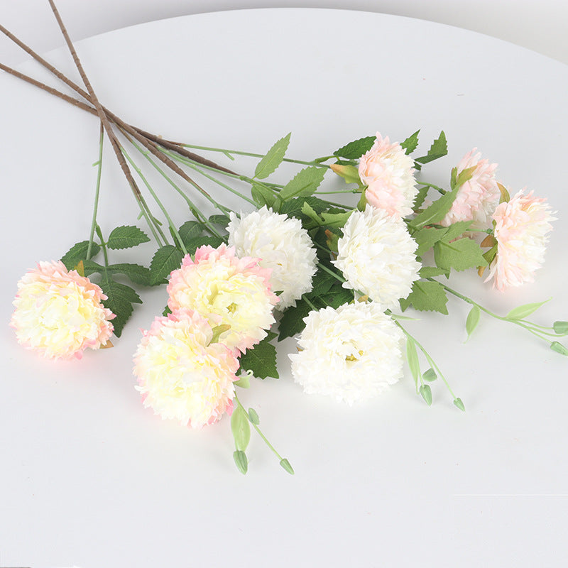 Moroccan Peony Artificial Flowers, 31" Tall, 3 Blooms, Silk Bush for Home Decor, Weddings, Events