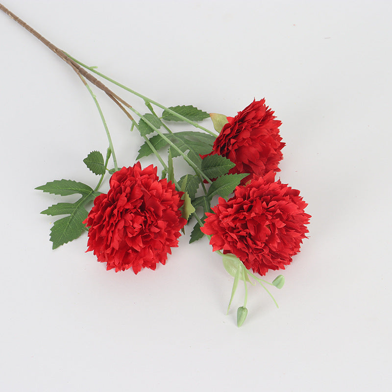 Moroccan Peony Artificial Flowers, 31" Tall, 3 Blooms, Silk Bush for Home Decor, Weddings, Events