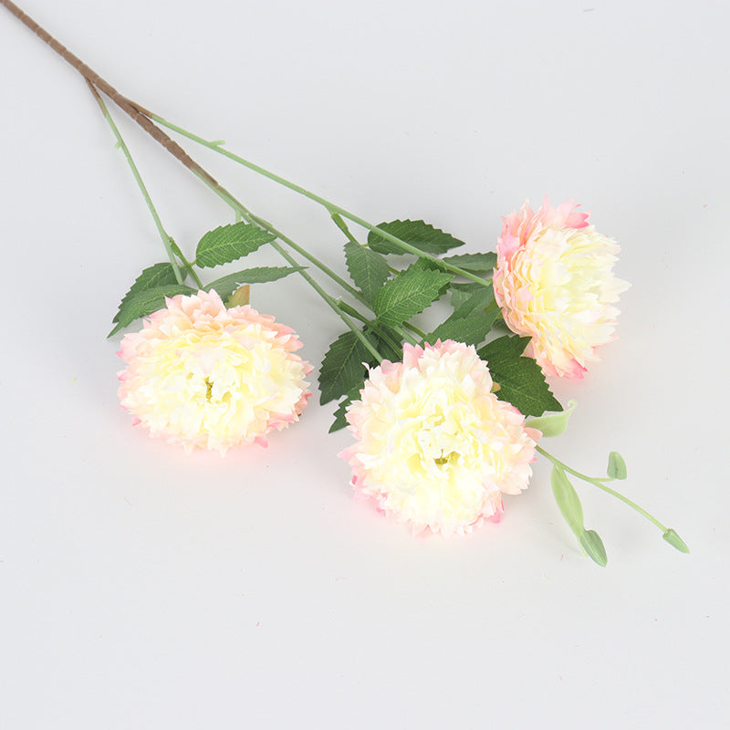 Moroccan Peony Artificial Flowers, 31" Tall, 3 Blooms, Silk Bush for Home Decor, Weddings, Events
