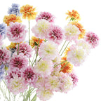 Artificial Scabiosa Silk Flower Bush, 31" Tall with 3 Blooms, Perfect for Wedding Decor & Home Styling