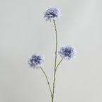 Artificial Scabiosa Silk Flower Bush, 31" Tall with 3 Blooms, Perfect for Wedding Decor & Home Styling