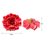 Artificial Magnolia Flower Heads, Pack of 1, 5" Diameter, Wedding Decor, DIY Craft, Indoor Use