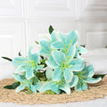 Luxury Silk Lily Artificial Flower Bush, 7 Blooms, 14" Tall, Perfect for Weddings & Home Decor