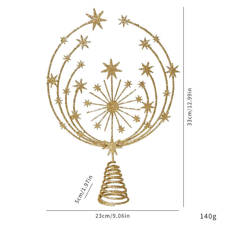 Christmas Tree Topper Star, 6 Styles of LED Star Tree Topper Decorations for Holiday, Winter Weddings & Parties (Sizes Vary)