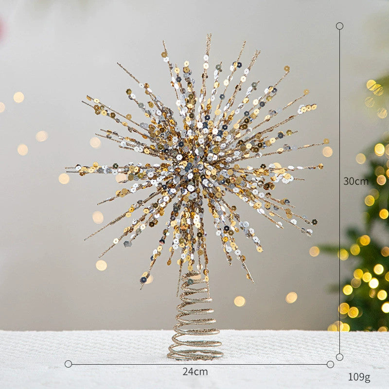 Christmas Tree Topper Star, 6 Styles of LED Star Tree Topper Decorations for Holiday, Winter Weddings & Parties (Sizes Vary)