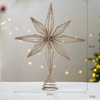 Christmas Tree Topper Star, 6 Styles of LED Star Tree Topper Decorations for Holiday, Winter Weddings & Parties (Sizes Vary)